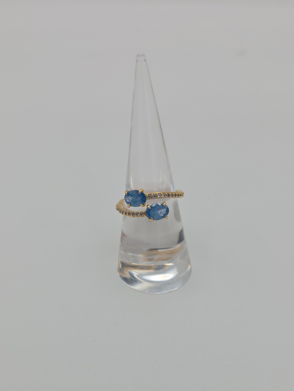 Cornflower Blue Quartz Ring